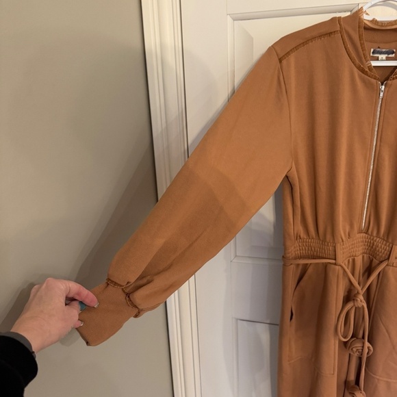 New! For Love & Lemons Yuna gray long sleeve rosette romper 31814 - Picture 6 of 15